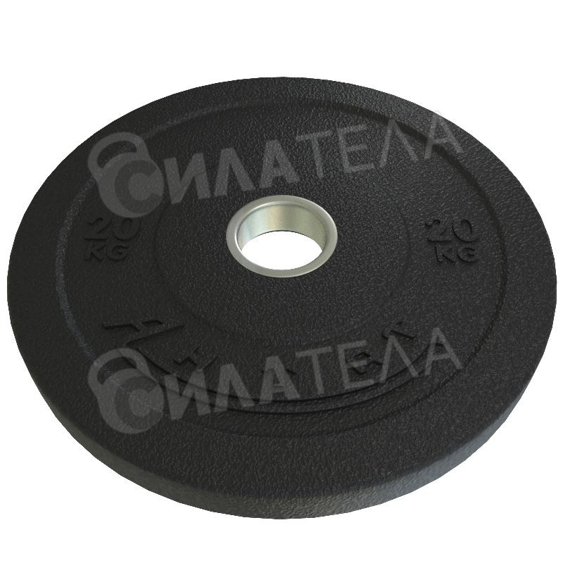 Бамперный диск для кроссфита черный 20 кг