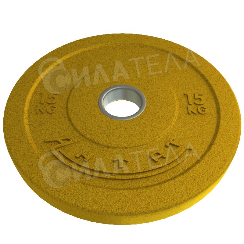 Бамперный диск для кроссфита, цветной, 15 кг