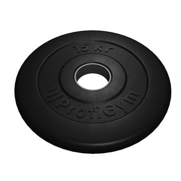 Диск Profigym черный, вес 15 кг, Ø 31 мм